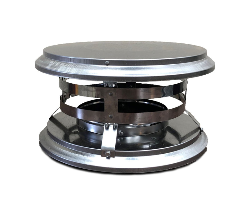 6" Diameter Flue Pipe Cap, Stainless Steel with Type_Parts by Chicago Brick Oven