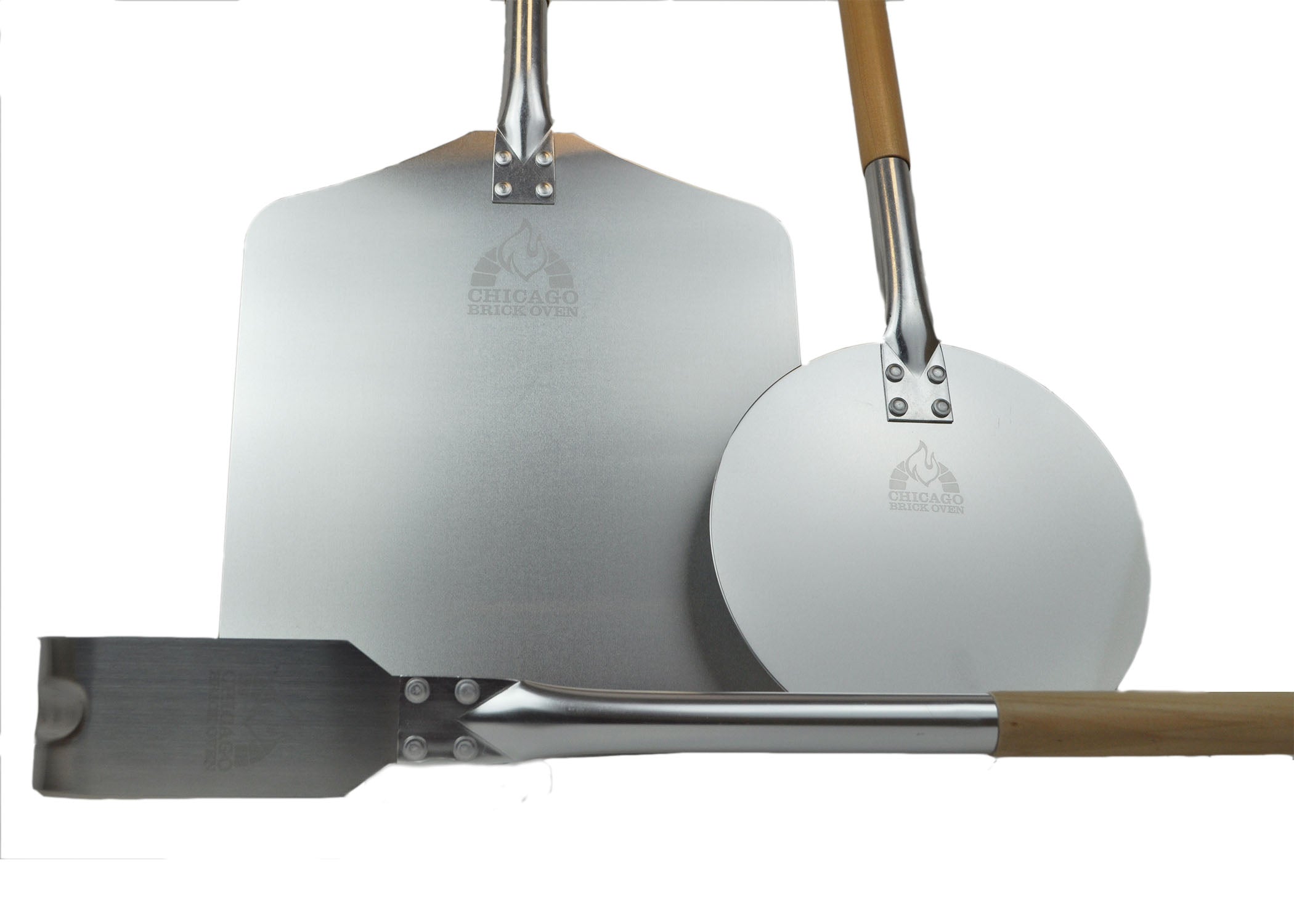 Turning Pizza Peel With 8 Inch Aluminum Round Pizza Paddle, 23.6
